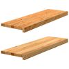 vidaXL Stair Treads 2 pcs Light Brown 80x30x2 cm Solid Wood Oak