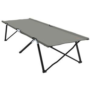 vidaXL Folding Camping Bed Grey 206 x 76 x 74 cm Oxford and Steel