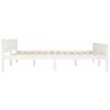 vidaXL Bed Frame without Mattress Solid Pinewood White 180x200 cm Super King