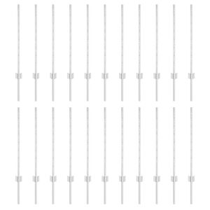 vidaXL Embedded Fence Post 22 pcs Silver 120 cm Powder-Coated Steel