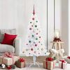 vidaXL Artificial Christmas Tree with Stand White 150 cm PVC and Steel