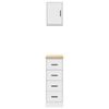 vidaXL Garage Cabinets 2 pcs White Engineered Wood