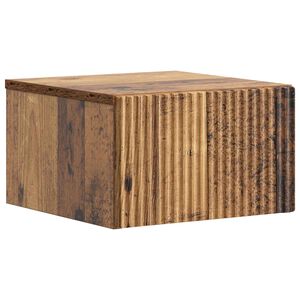 vidaXL Wall-Mounted Bedside Cabinet Old Wood 33 x 34.5 x 20 cm