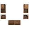 vidaXL TV Wall Units 8 pcs Old Wood Engineered Wood