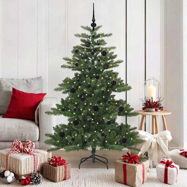 vidaXL Artificial Hinged Christmas Tree Green 150 cm PVC and Steel