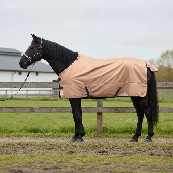 vidaXL Horse Blanket Cappuccino 75 cm Polyester