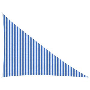 vidaXL Sunshade Sail 3 x 4 x 5 m HDPE Triangular Blue and White