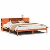 vidaXL Bookcase Bed without Mattress Wax Brown 200x200 cm Solid Wood Pine