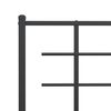 vidaXL Metal Bed Frame without Mattress with Footboard Black 200x200cm
