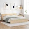vidaXL Bed Frame without Mattress Sonoma Oak 180x200 cm Super King