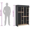 vidaXL 3-Tier Wardrobe Grey 110x40x170 cm Fabric