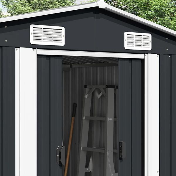 vidaXL Garden Shed 257x580x181 cm Metal Anthracite