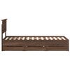 vidaXL Bed Frame with Drawer Brown Oak 75 x 190 cm Engineer Wood