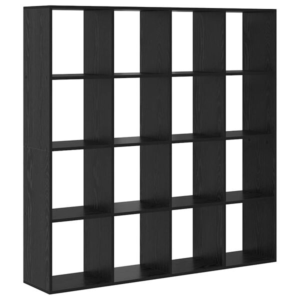 vidaXL Book Cabinet Black Oak 137.5 x 29 x 137.5 cm Engineered Wood