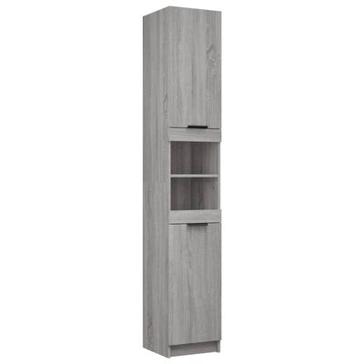 vidaXL 5 Piece Bathroom Cabinet Set Grey Sonoma Engineered Wood