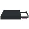 vidaXL Floating Wall Shelves 4 pcs Black 23x23.5x3.8 cm MDF