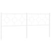 vidaXL Metal Replace Headboard White 193 cm