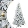 vidaXL Artificial Hinged Christmas Tree White 240 cm PE and PVC