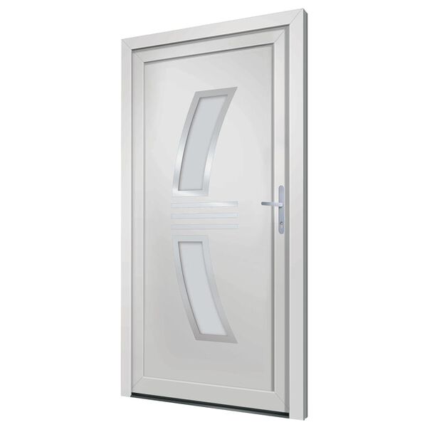 vidaXL Front Door White 108x200 cm PVC
