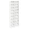 vidaXL CD Cabinet 2 pcs White 33 x 23.5 x 175 cm Engineered Wood