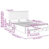 vidaXL Bed Frame Concrete Grey 140 x 200 cm Engineered Wood