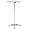 vidaXL Folding Garden Silver Table 60x(70-110) cm Aluminium
