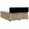 vidaXL Box Spring Bed with Mattress Cappuccino 180x200 cm Faux Leather