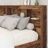 vidaXL Storage Headboard with Shelf Old Wood 120 cm Engineered Wood