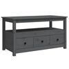 vidaXL Coffee Table Grey 102x49x55 cm Solid Wood Pine