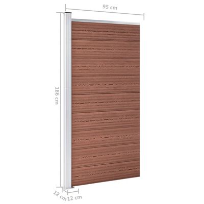 vidaXL Fence Panel WPC 95x186 cm Brown