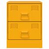 vidaXL Bedside Cabinets 2 pcs Yellow 34.5x39x44 cm Steel