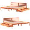 vidaXL Bed Frame without Mattress Wax Brown 180x200 cm Super King Solid Wood Pine