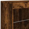 vidaXL Sideboard with LED Lights Smoked Oak 181.5x37x67 cm
