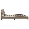 vidaXL Bed Frame with LED without Mattress "Zadar" Cappuccino 180x200 cm