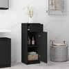 vidaXL Bathroom Cabinet Black 32x34x90 cm Engineered Wood