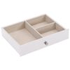vidaXL Jewellery Box 6-Layer with Mirror Lockable White