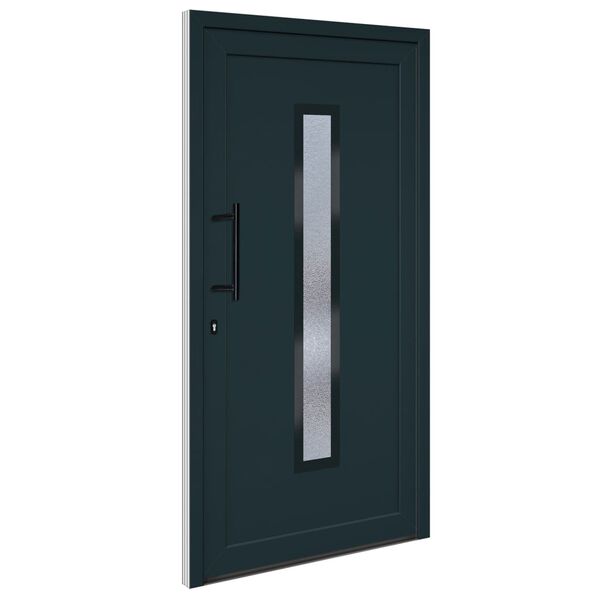 vidaXL Front Door Anthracite 108x208 cm PVC