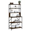 vidaXL Baker's Rack 6-Tier Smoked Oak 90x40x180 cm Engineered Wood