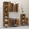 vidaXL Bathroom Mirror Cabinet Smoked Oak 80x20.5x64 cm Engineered Wood