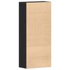 vidaXL Shoe Cabinet with Door Black 80 x 39 x 180 cm Engineered wood