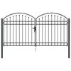 vidaXL Fence Gate ASSEN 301 x 200 cm Steel Grey Lockable