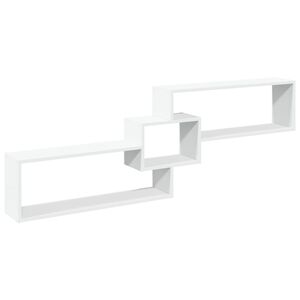 vidaXL Wall Cabinet 158x18x53 cm White Engineered Wood