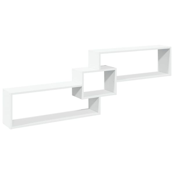 vidaXL Wall Cabinet 158x18x53 cm White Engineered Wood