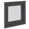 Basement Window Manual RISOR Anthracite 50 x 50 cm PVC and Glass