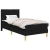 vidaXL Bed Frame with Mattress Black 90 x 190 cm Fabric