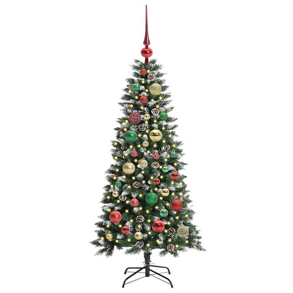 vidaXL Artificial Christmas Tree with 150 LEDs Green 55 x 55 x 120 cm
