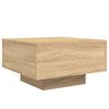 vidaXL Coffee Table with LED Lights Sonoma Oak 55x55x31 cm