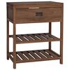 vidaXL Bathroom Cabinet Natural 60 x 45 x 75 cm Solid Teak Wood