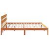 vidaXL Bed Frame with Headboard Brown 180 x 200 cm Solid Pine wood
