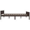 vidaXL Bed Frame without Mattress Dark Brown 160x200 cm Solid Wood